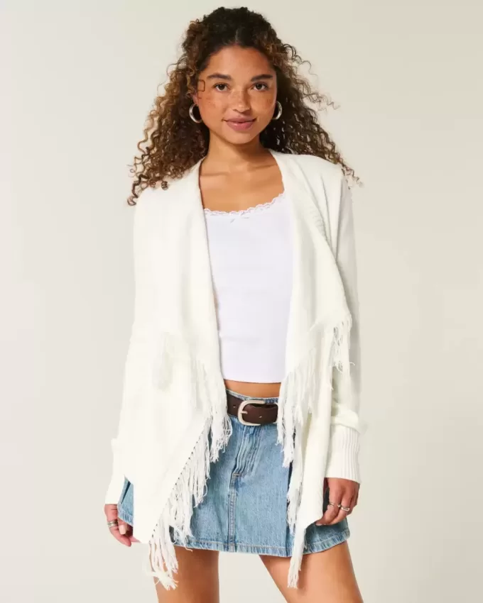 Easy Fringe No-Close Cardigan Easy Fringe No-Close Cardigan