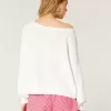 Easy Heart Graphic Off-the-Shoulder-Pullover