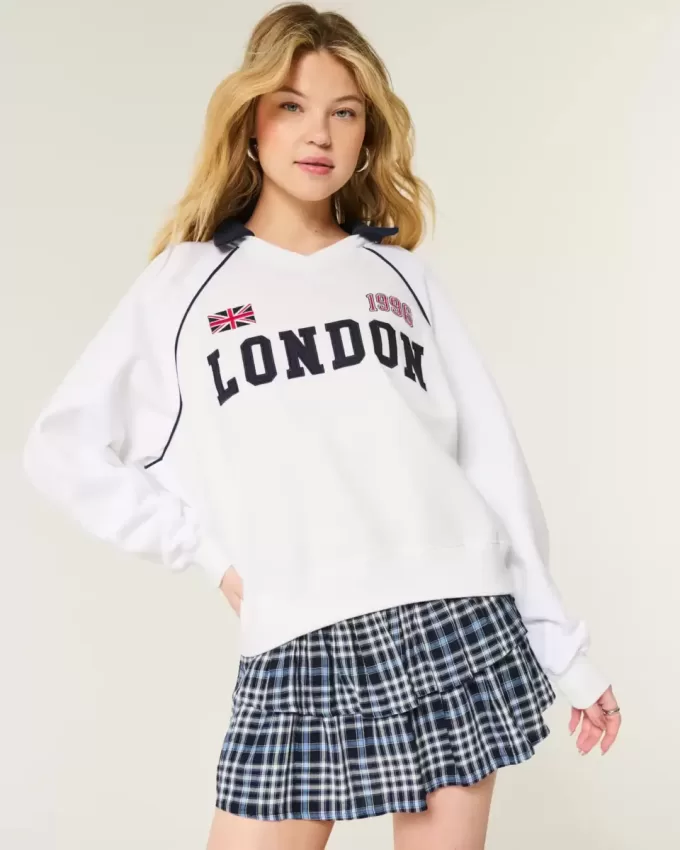 Easy London Fußball-Sweatshirt mit Grafik Easy London Fußball-Sweatshirt mit Grafik