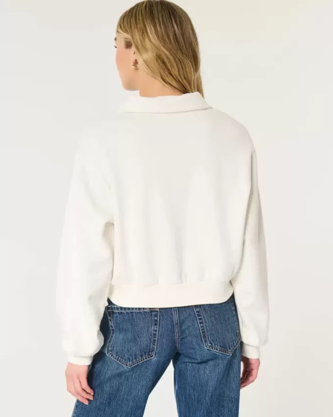 Easy Mini-Sweatshirt mit halbem Reißverschluss