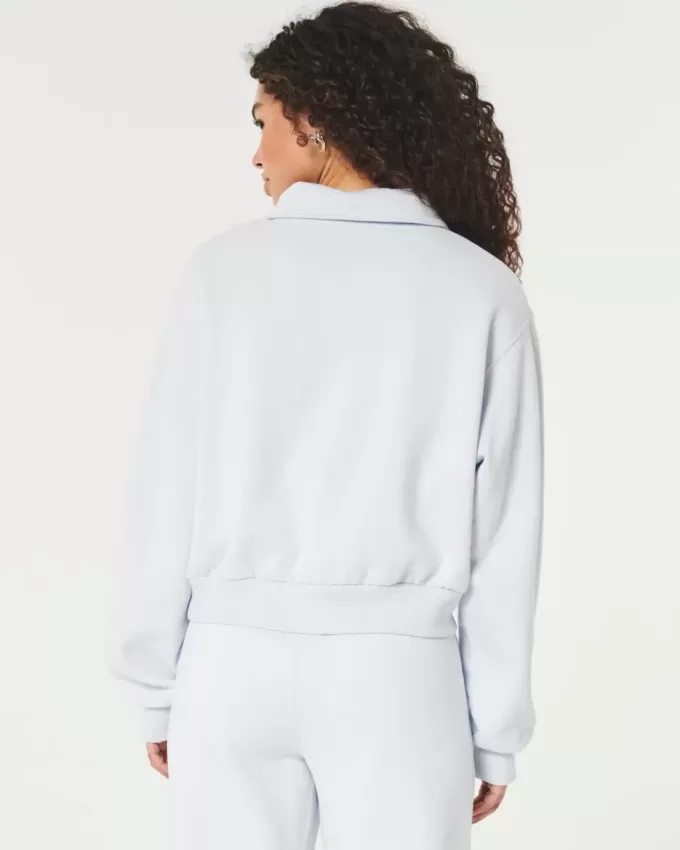 Easy Mini-Sweatshirt mit halbem Reißverschluss