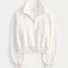 Easy Mini-Sweatshirt mit halbem Reißverschluss