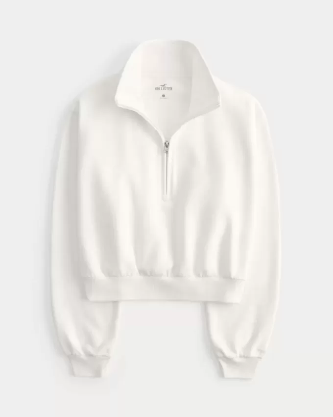 Easy Mini-Sweatshirt mit halbem Reißverschluss