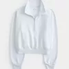 Easy Mini-Sweatshirt mit halbem Reißverschluss