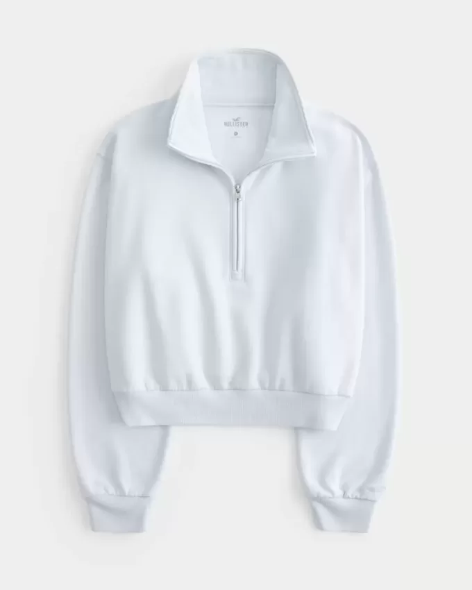 Easy Mini-Sweatshirt mit halbem Reißverschluss