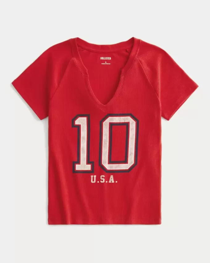 Easy Notch-Neck USA Graphic Baby T-Shirt Easy Notch-Neck USA Graphic Baby T-Shirt