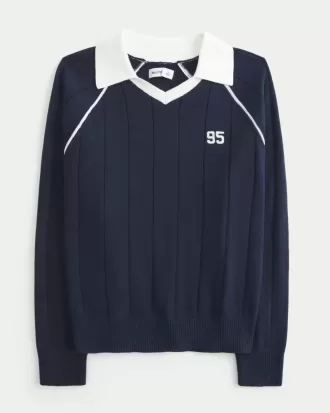 Easy Poloshirt mit Zahlengrafik