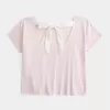 Easy Ribbon T-Shirt mit Blumengrafik und Bindeband am Rücken Easy Ribbon T-Shirt mit Blumengrafik und Bindeband am Rücken