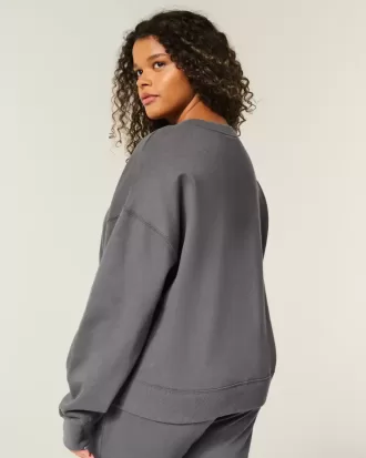 Easy Sweatshirt mit Rundhalsausschnitt und Logo-Grafik