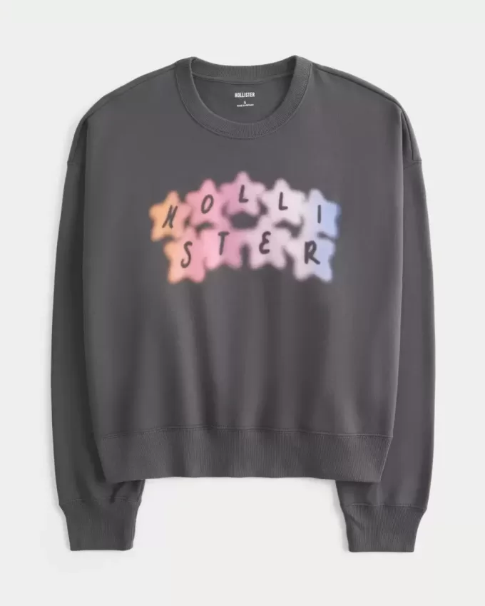 Easy Sweatshirt mit Rundhalsausschnitt und Logo-Grafik Easy Sweatshirt mit Rundhalsausschnitt und Logo-Grafik