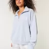 Easy Tennis Grafik-Sweatshirt mit halbem Reißverschluss
