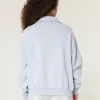 Easy Tennis Grafik-Sweatshirt mit halbem Reißverschluss
