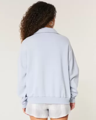 Easy Tennis Grafik-Sweatshirt mit halbem Reißverschluss