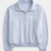 Easy Tennis Grafik-Sweatshirt mit halbem Reißverschluss