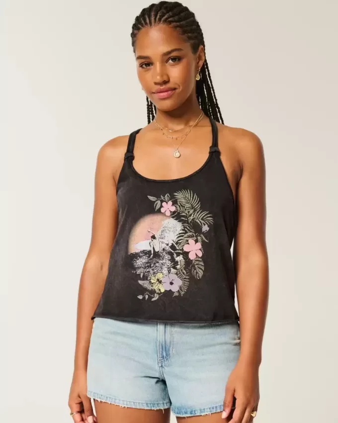 Easy Trend Drop Surf Grafik Tank Easy Trend Drop Surf Grafik Tank