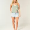 Easy Trend Drop Tanktop mit tropischer Vogelgrafik