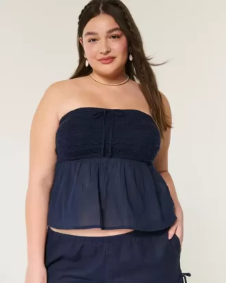 Einfaches Babydoll-Oberteil im Häkelstil