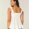 Einfaches Babydoll-Oberteil mit Rüschen Einfaches Babydoll-Oberteil mit Rüschen