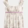 Einfaches Babydoll-Top aus Satin zum Binden Einfaches Babydoll-Top aus Satin zum Binden