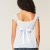 Einfaches Babydoll-Top aus Satin zum Binden Einfaches Babydoll-Top aus Satin zum Binden