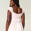 Einfaches Babydoll-Top aus Satin zum Binden Einfaches Babydoll-Top aus Satin zum Binden