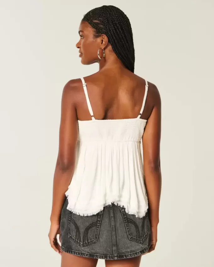 Einfaches Babydoll-Top mit Nieten Einfaches Babydoll-Top mit Nieten