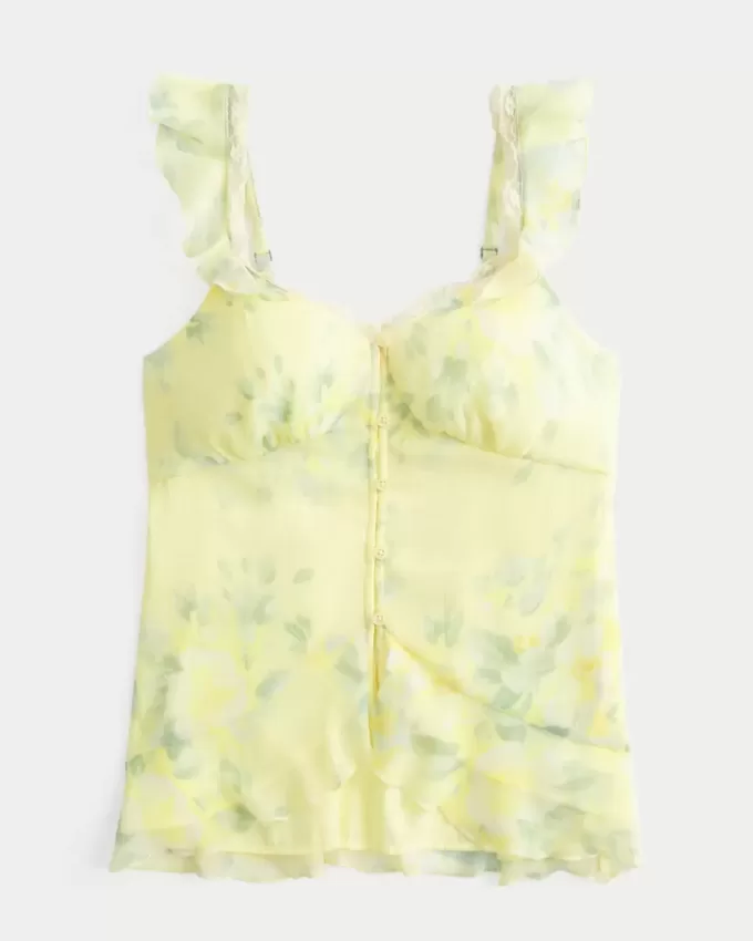 Einfaches Chiffon-Babydoll-Top Einfaches Chiffon-Babydoll-Top