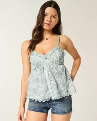 Einfaches Chiffon-Babydoll-Top