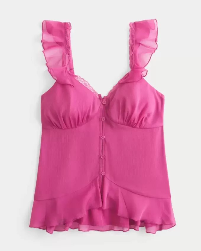 Einfaches Chiffon-Babydoll-Top Einfaches Chiffon-Babydoll-Top