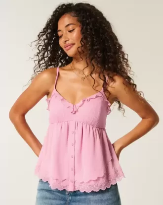 Einfaches Chiffon-Babydoll-Top