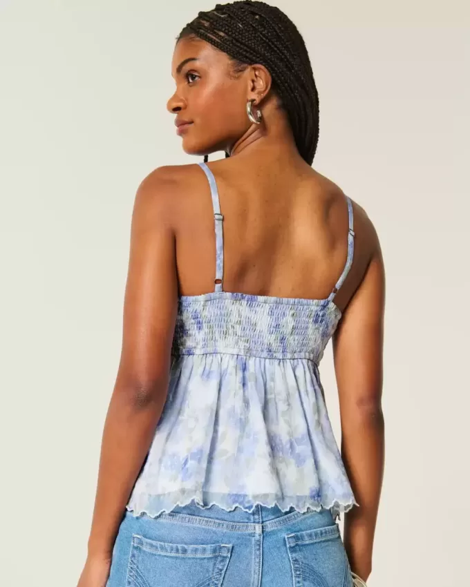 Einfaches Chiffon-Babydoll-Top Einfaches Chiffon-Babydoll-Top
