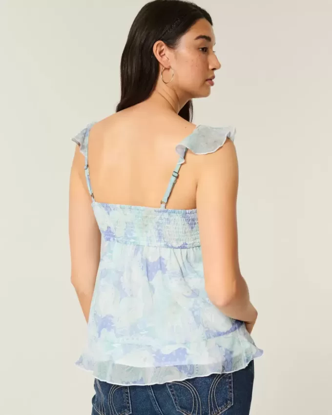 Einfaches Chiffon-Babydoll-Top Einfaches Chiffon-Babydoll-Top