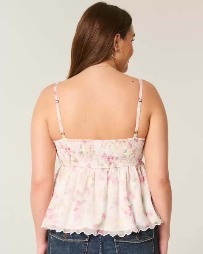 Einfaches Chiffon-Babydoll-Top Einfaches Chiffon-Babydoll-Top