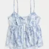 Einfaches Chiffon-Babydoll-Top Einfaches Chiffon-Babydoll-Top