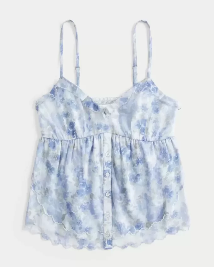 Einfaches Chiffon-Babydoll-Top Einfaches Chiffon-Babydoll-Top