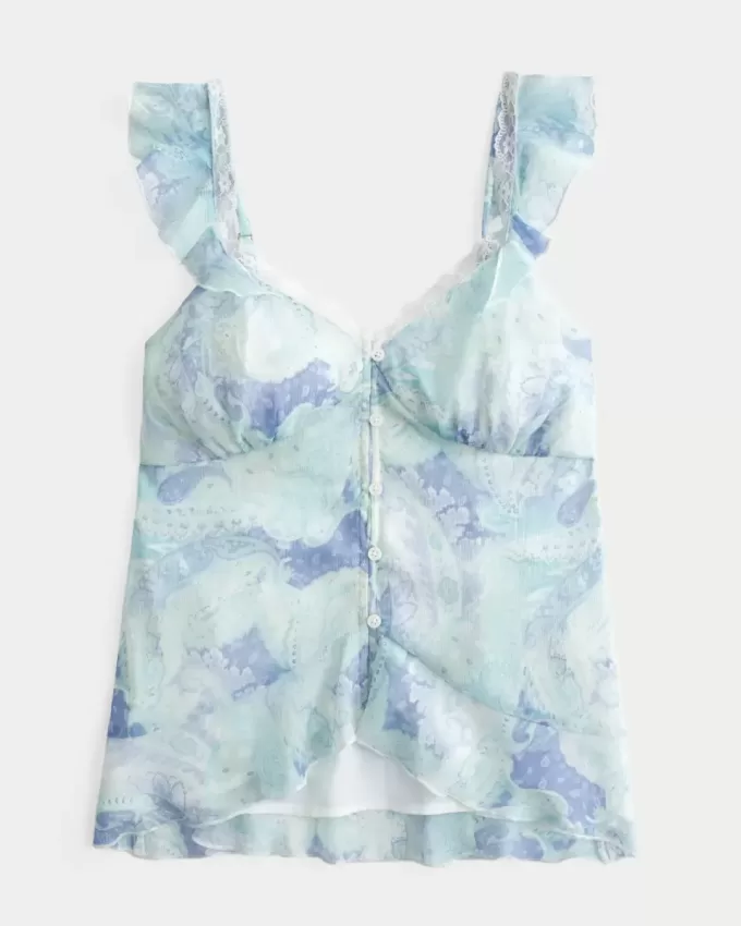Einfaches Chiffon-Babydoll-Top Einfaches Chiffon-Babydoll-Top