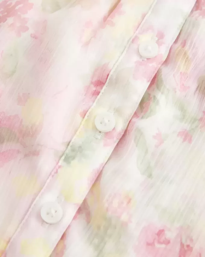 Einfaches Chiffon-Babydoll-Top Einfaches Chiffon-Babydoll-Top