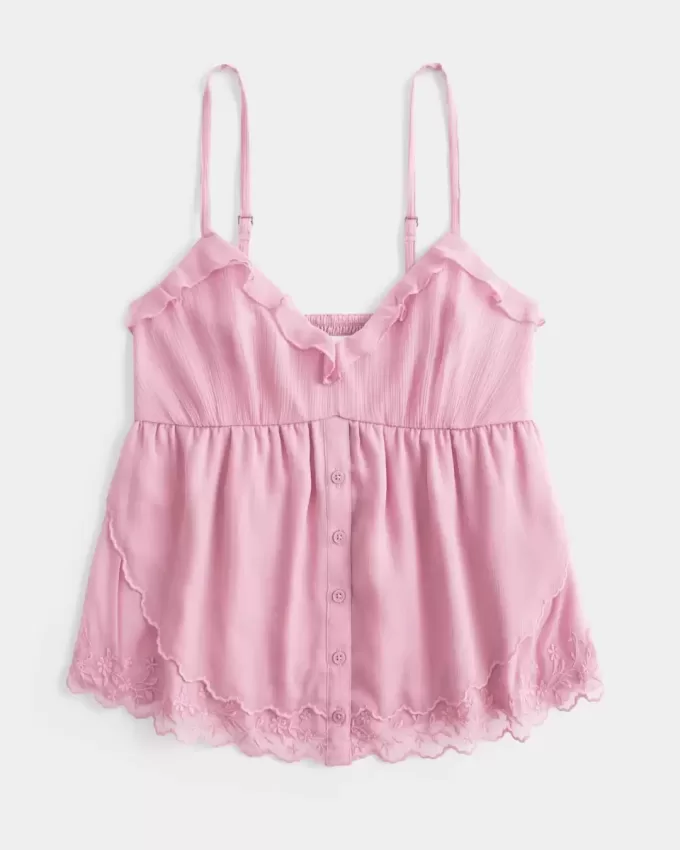 Einfaches Chiffon-Babydoll-Top Einfaches Chiffon-Babydoll-Top