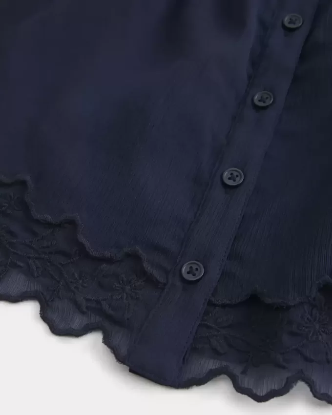 Einfaches Chiffon-Babydoll-Top Einfaches Chiffon-Babydoll-Top