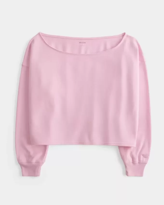 Einfaches, doppeltes, schulterfreies Sweatshirt Einfaches, doppeltes, schulterfreies Sweatshirt