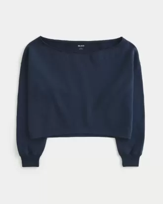 Einfaches, doppeltes, schulterfreies Sweatshirt
