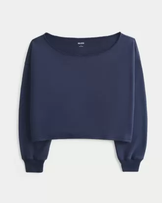 Einfaches, doppeltes, schulterfreies Sweatshirt
