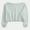 Einfaches, doppeltes, schulterfreies Sweatshirt Einfaches, doppeltes, schulterfreies Sweatshirt