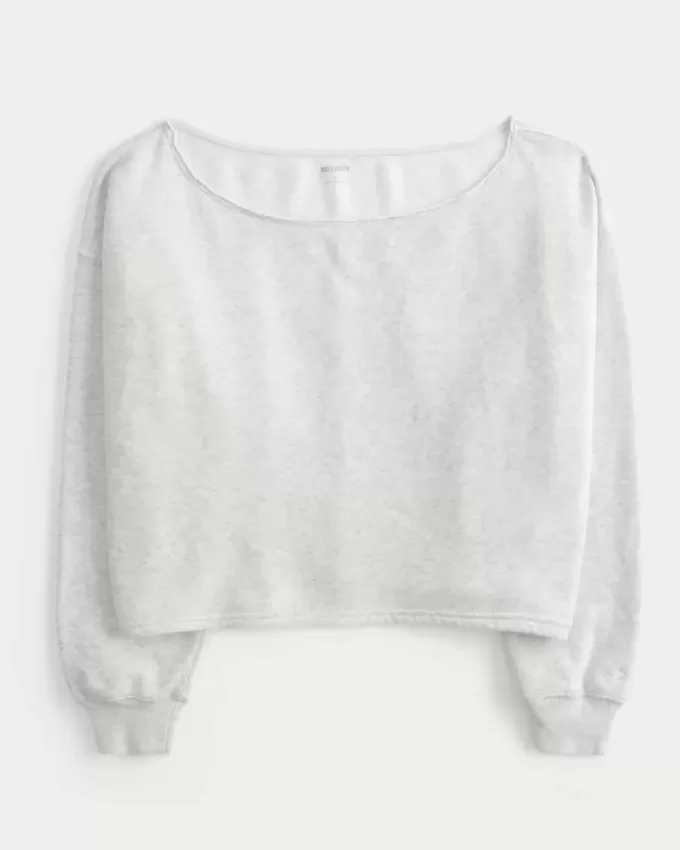 Einfaches, doppeltes, schulterfreies Sweatshirt Einfaches, doppeltes, schulterfreies Sweatshirt