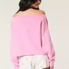 Einfaches, doppeltes, schulterfreies Sweatshirt Einfaches, doppeltes, schulterfreies Sweatshirt
