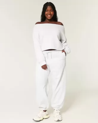 Einfaches, doppeltes, schulterfreies Sweatshirt