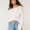 Einfaches, doppeltes, schulterfreies Sweatshirt mit Camouflage-Muster Einfaches, doppeltes, schulterfreies Sweatshirt mit Camouflage-Muster