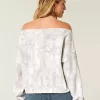 Einfaches, doppeltes, schulterfreies Sweatshirt mit Camouflage-Muster Einfaches, doppeltes, schulterfreies Sweatshirt mit Camouflage-Muster