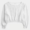 Einfaches, schulterfreies Sweatshirt mit Zahlengrafik Einfaches, schulterfreies Sweatshirt mit Zahlengrafik
