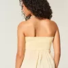 Einfaches trägerloses Babydoll-Top aus Häkelmischung Einfaches trägerloses Babydoll-Top aus Häkelmischung